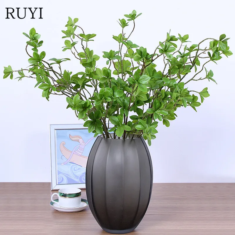 

High-end European Simulation Plant Small Single Seven Stars Leaf Large Wild Bonsai Green Plants Artificial Flowers Decoration