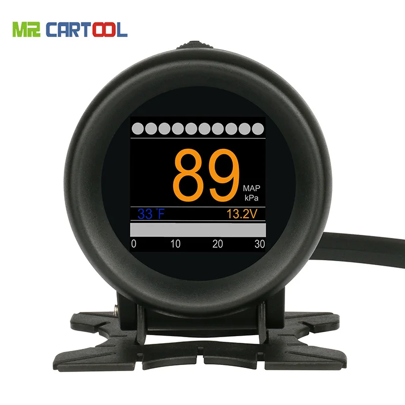 Car OBD M3 Car Multi function Digital Turbo Boost Pressure Meter Alarm Speed Oil Water Temp