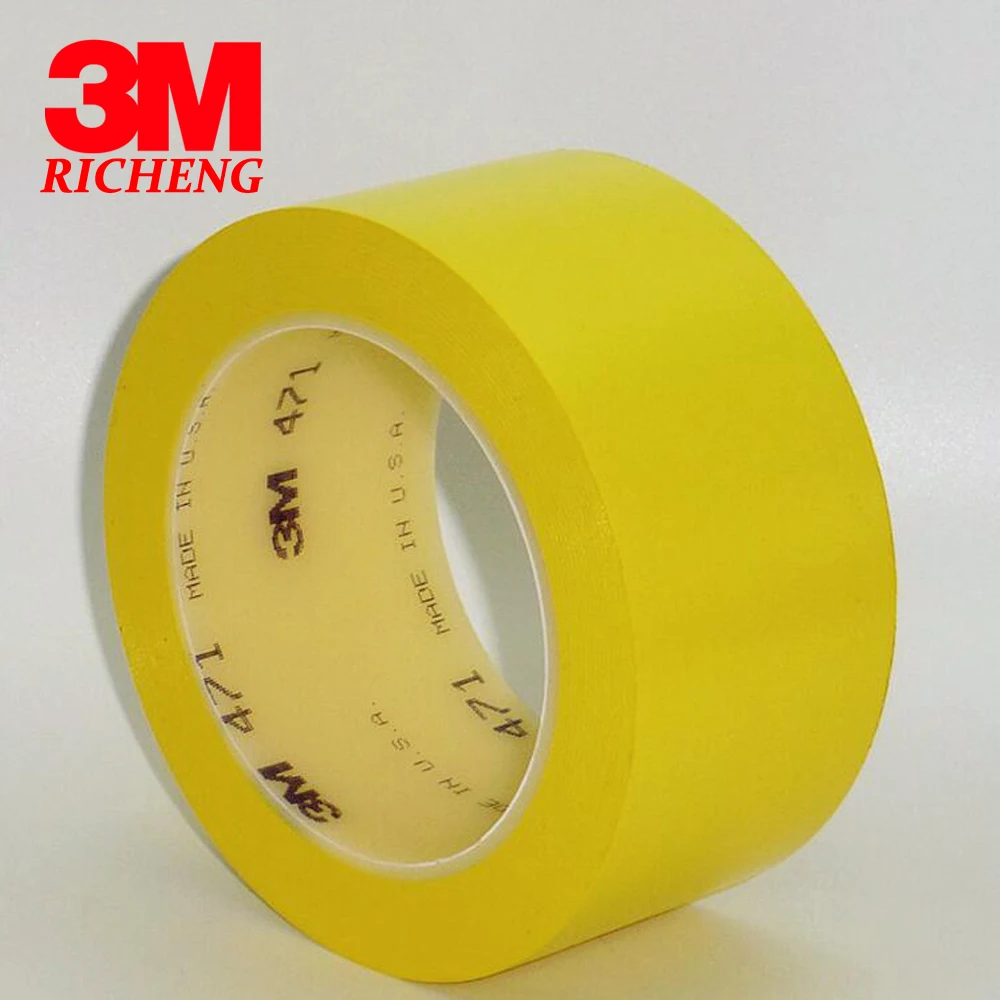1 Roll 3M 471 tape yellow flooring positioning logo warning tape PVC