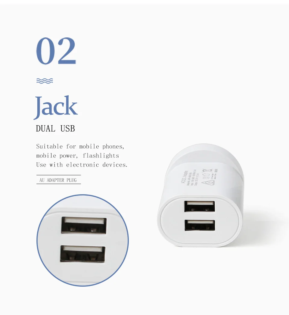 1PC AU Adapter Plug 5V2.4A Charger For Mobile Phone Dual USB Interface ACDC Adaptor Travel in Australia New Zealand  (5)