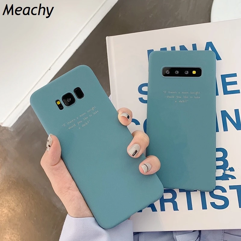 Чехол Meachy для Samsung Galaxy S8 S9 S10 Plus S10E Note 8 note 9 Модный Цветной жесткий матовый чехол