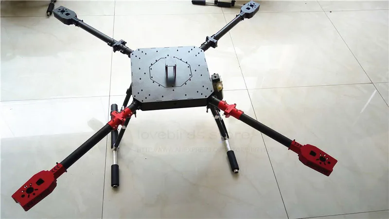 

DIY Agriculture spraying drone 10L / 10KG quadcopter flight platform 1340mm annular folding pure carbon fiber and Aluminum Alloy