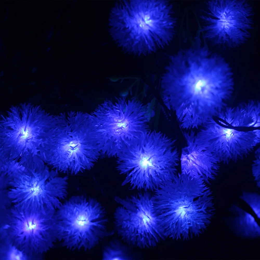 5M 50LED Holiday Snow Flakes Garlands LED String Lights Battery Operated Ferias LED Luzes Cordas Bateria Events and Party Light (4)