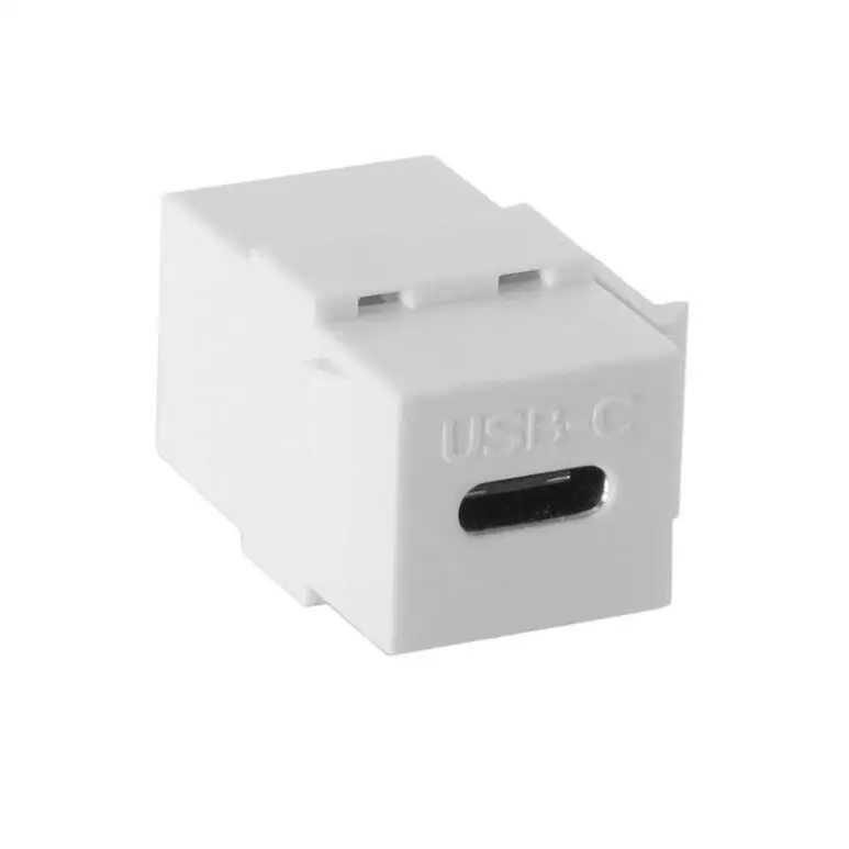 White Panel Usb C Type C Female To Female Extension Keystone Jack