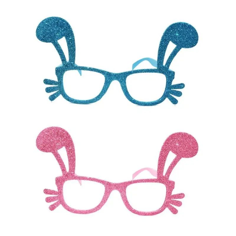Дети девушки костюм украшения забавные очки игрушка Косметика милый кролик яйцо Форма очки День рождения Декорации на Пасху