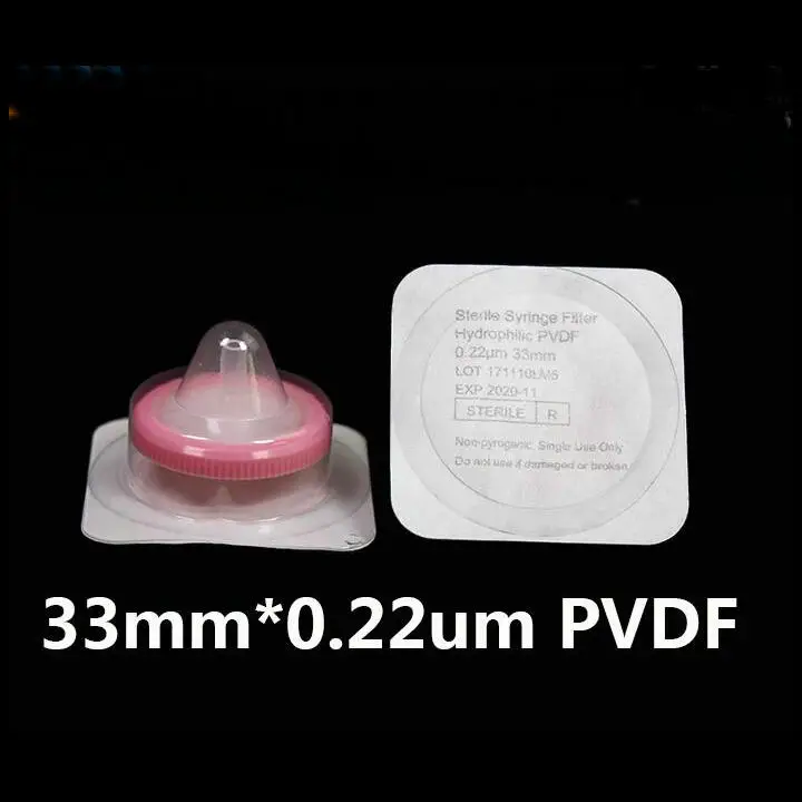 Filtro de Seringa Tamanho dos Poros Lote Estéril Descartável Pvdf Membrana 33 Diâmetro mm 0.22um 12 Pçs - 2 High Quality Material escolar e de escritório