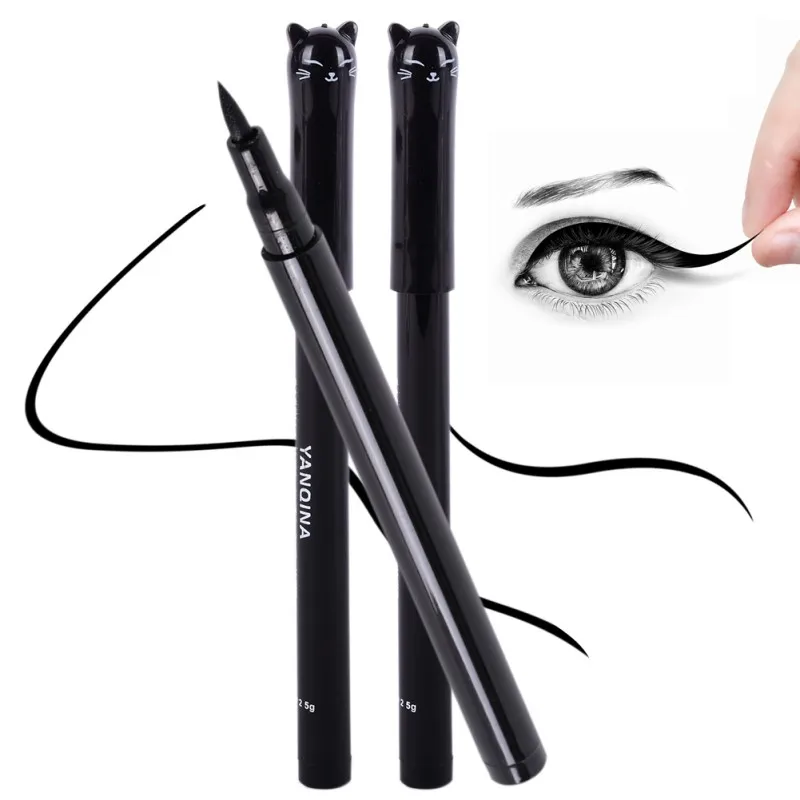 

2019 Waterproof Black Eyeliner Liquid Eye Liner Pen Pencil Makeup Cat Type