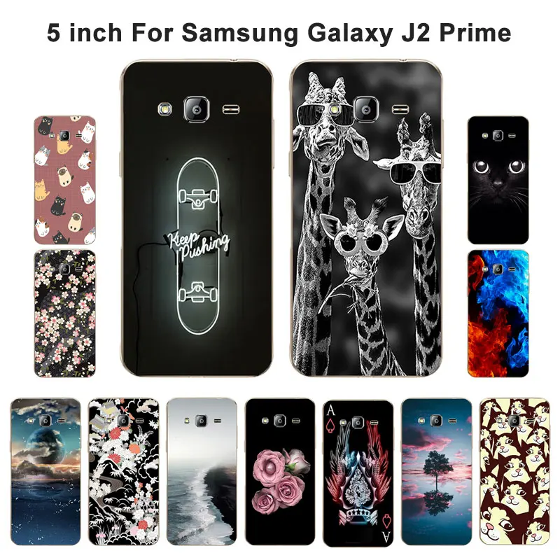 Мягкий чехол для Samsung Galaxy J2 Prime Blaze силиконовый с рисунком задняя крышка G532F SM-G532F |