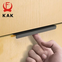 KAK Gold Silver Black Hidden Cabinet Handles Zinc Alloy Kitchen Cupboard Pulls Drawer Knobs Furniture Door Handle Hardware kak fashion black hidden cabinet handles aluminum alloy kitchen cupboard pulls drawer knobs furniture room door handle hardware