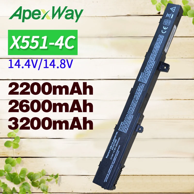 Дешево Аккумулятор для ноутбука asus A41N1308 A31N1319 X451C X451M X551C X551CA X551M A31LJ91 X451CA X451 X551 0B110 00250100