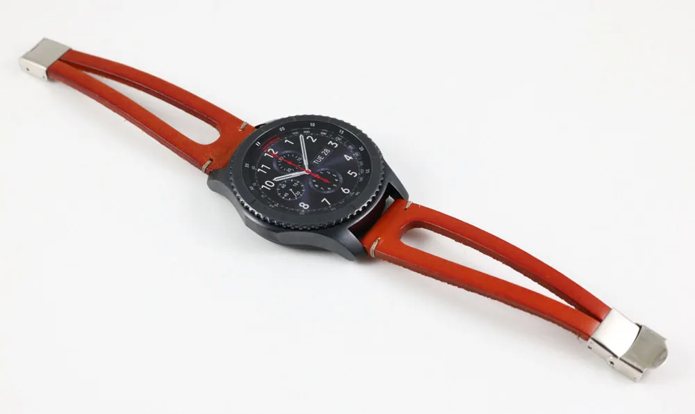 22 мм Amazfit ручной работы ретро браслет для samsung Galaxy Watch 46 мм ремешок из натуральной кожи ремень для gear S3 Frontier классический ремень