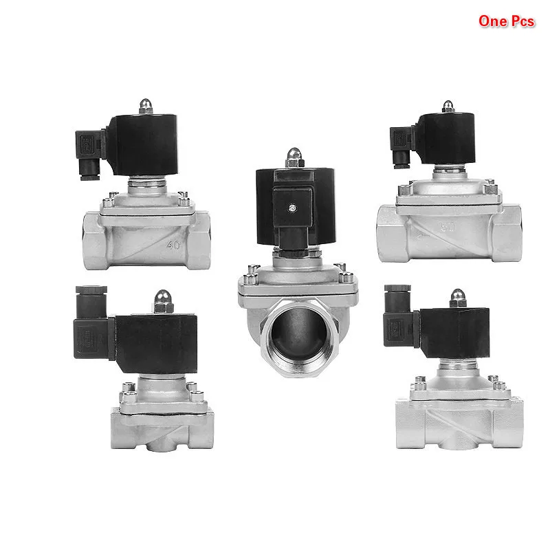 3/"-1" BSP Электрический соленоид винт AC220V DC24V DC12V Электромагнит прямого действия клапан SUS304 2 позиции 2 Way