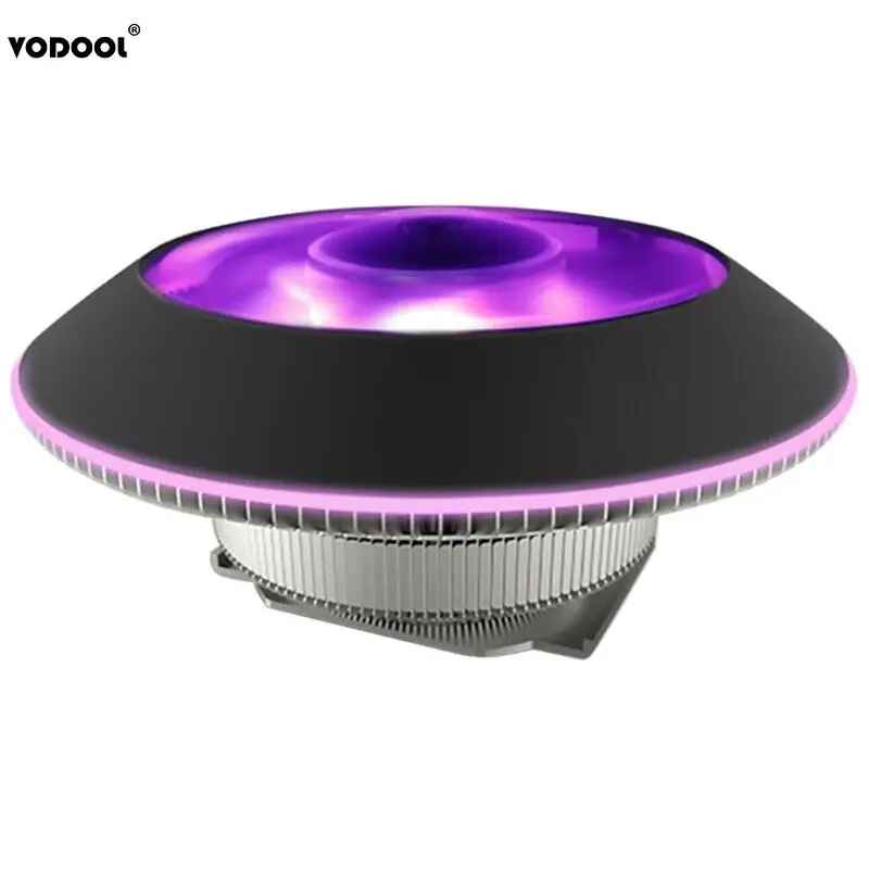

VODOOL 100X100X25mm Round G100M PC CPU Cooling Cooler Fan Heatsink 4Pin Flying Saucer RGB UFO Cooling Fan For Intel 2066 AMD AM4