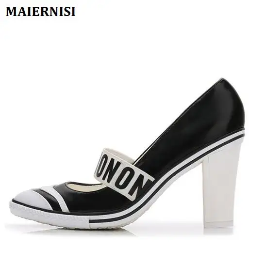 

Hot! Denim Pumps Casual Shoes Woman Autumn New Korean Version Spring Autumn Fashion Female Single Shoes Pointed High 8cm