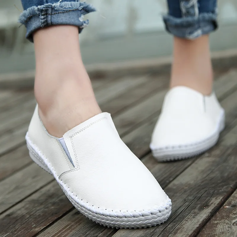 2017 spring and autumn new female white shoes wild white shoes fashion ...