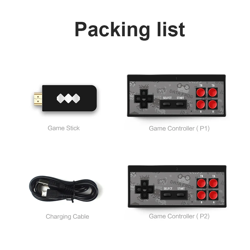 RETROMAX HDMI 4K Video Game Console Two Players Build-in 568 Retro Classic Games Wirless Controller HDMI Output