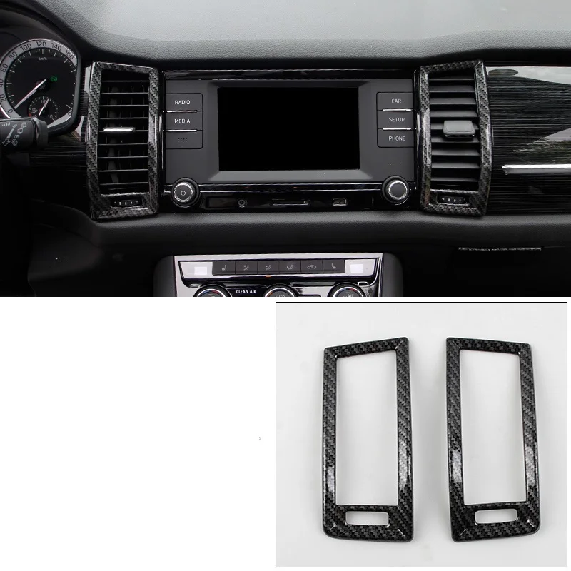

Air Conditioner Interior Durable Chromium Automobile Modified Mouldings Car Styling Protecter Sticker 18 19 FOR Skoda Kodiaq
