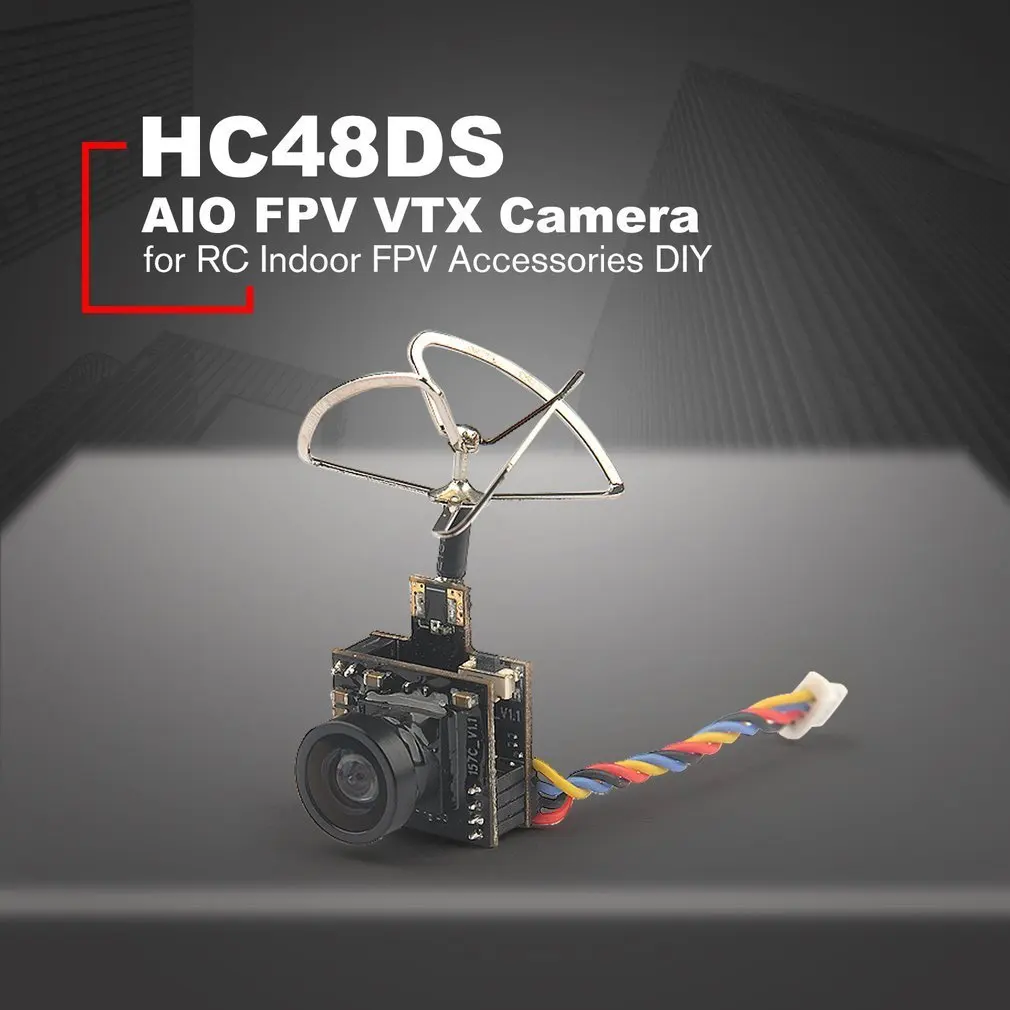 HC48DS Мини FPV 600TVL камера 48CH 25 МВт 100 МВт переключаемый AIO FPV VTX 1/4 CMOS Cam для RC Крытый FPV интимные аксессуары DIY