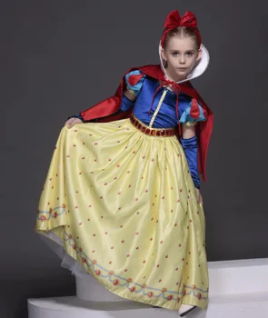 

2019 New puff sleeve Snow White girl Dress Child fancy Dresses Kids Party clothes Halloween Cosplay Costume