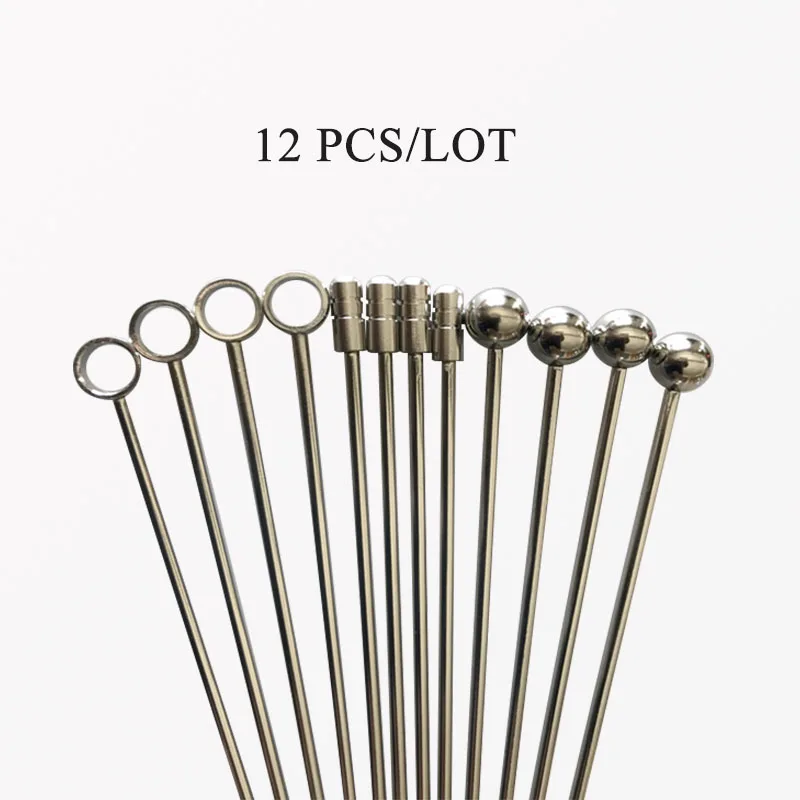 Wowshine Free Shipping 12pcs Cocktail Pick Stainless Steel Fruit Sticks