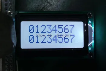 

1pcs New Mini 0802 8x2 STN character Gray lcd module HD44780 or SPLC780 Controller white LED Backlight 16pin