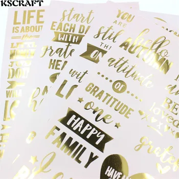 

KSCRAFT New Gold Rub On for Scrapbooking DIY Projects/Photo Album/Card Making Crafts 1pc/lot