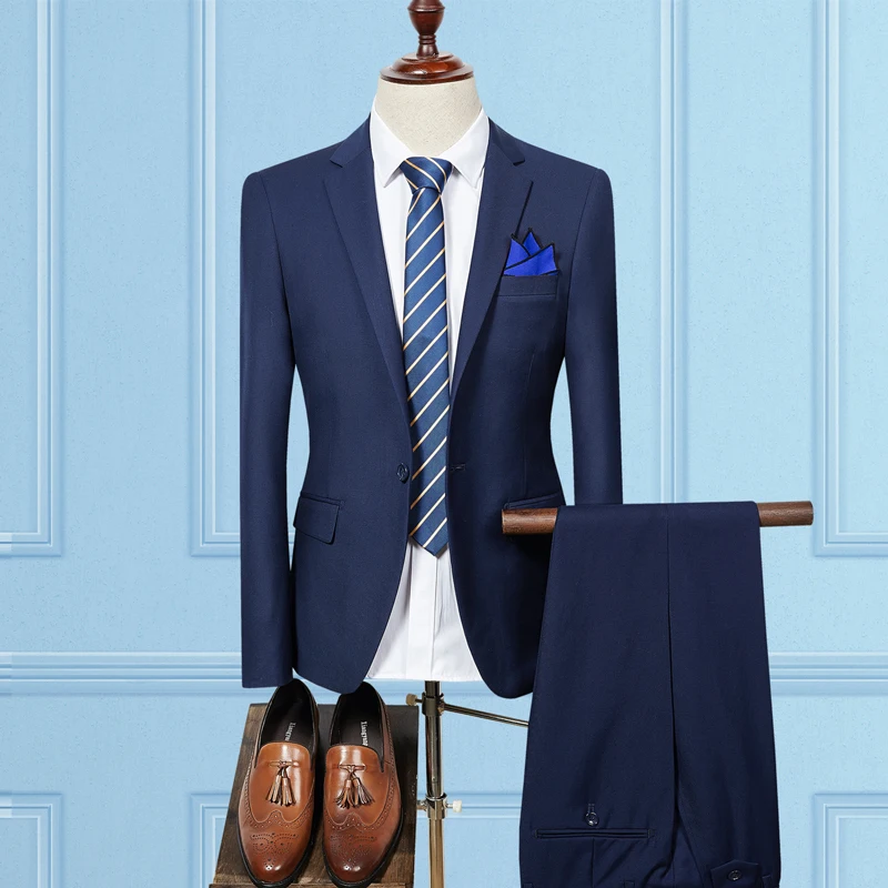 2017 Spring Autumn the new high quality single breasted slim fit suits Men's business suits dress (jacket+pant)