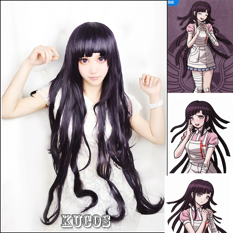 

Dangan Ronpa 2 Danganronpa Mikan Tsumiki Cosplay Wig 100cm Long Synthetic Costume Wigs Heat Resistance Fiber