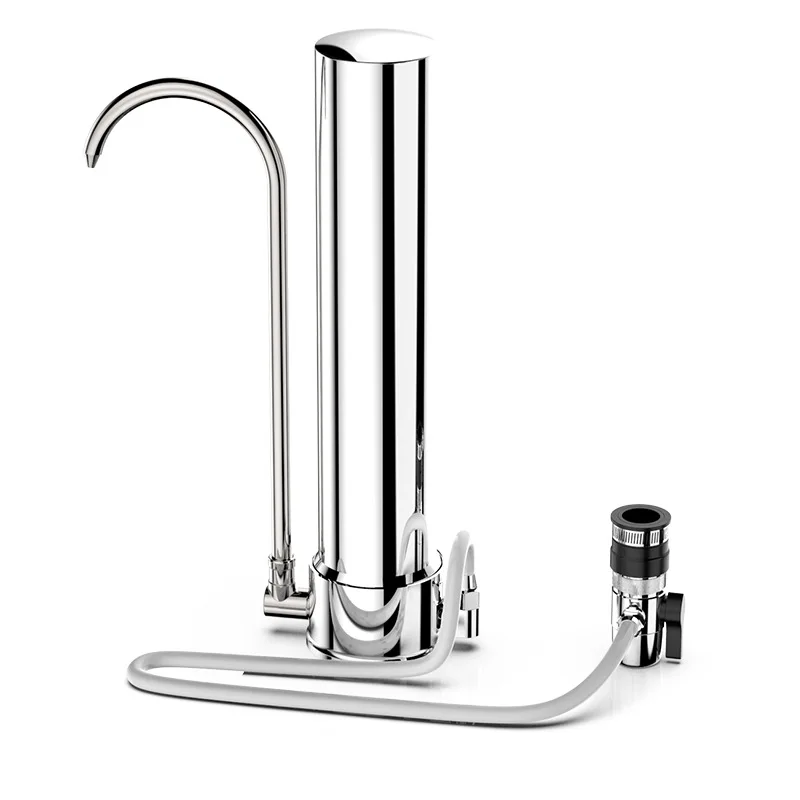 

Water filter Desktop Stainless Steel Water Purifier Faucet Healthy Ceramic Cartridge Kitchen Water Tap Filter