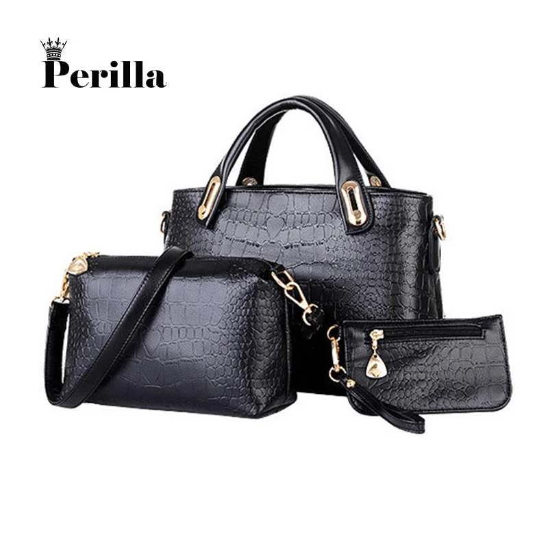 Perilla Brand Three Piece Women Crossbody Shoulder Bag Handbag Messenger Bag Evening Bag Shopping Bag Famous Brand Designer