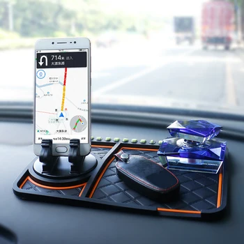 

Car Anti-Slip Mat 360 Degrees Angle Mobile Phone Bracket Phone Number Dashboard Decoration Non-slip Mat Holder GPS Perfume Seat
