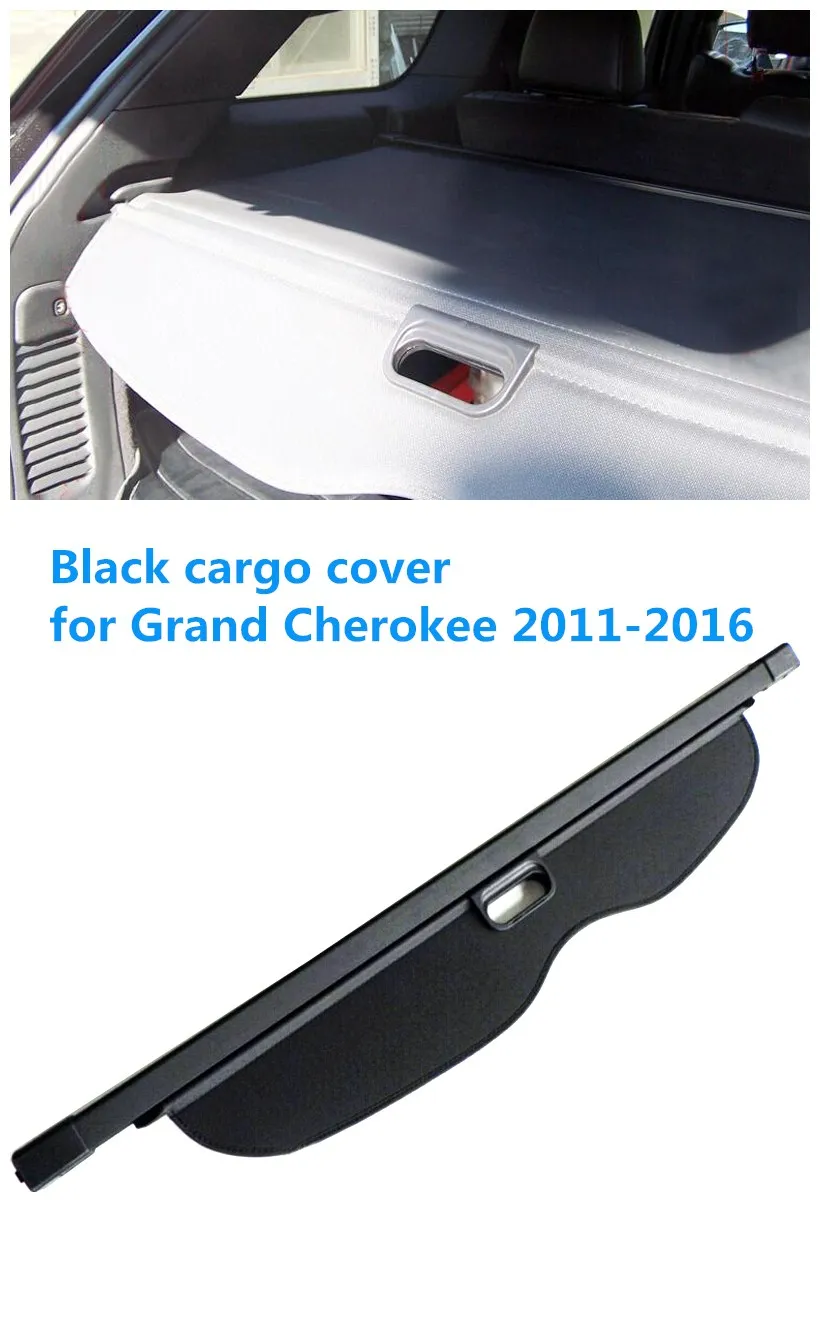 

Alluminium Alloy& Canvas Rear Trunk Security Shield Cargo Cover 1pcs For Jeep Grand Cherokee 2011-2016