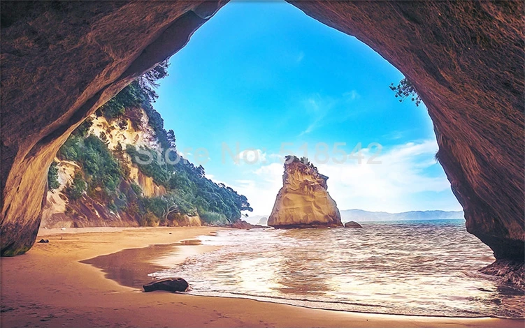 Пользовательские фото обои 3D стерео берег River Island пещера пейзаж большие фрески 3D Гостиная Фоновые украшения декорации Фреска