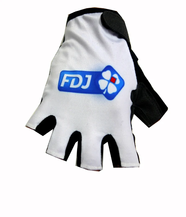 FDJ PRO TEAM 2 цвета перчатки для езды на велосипеде велосипед гель Половина пальцев перчатки одна пара SZIE m-xl