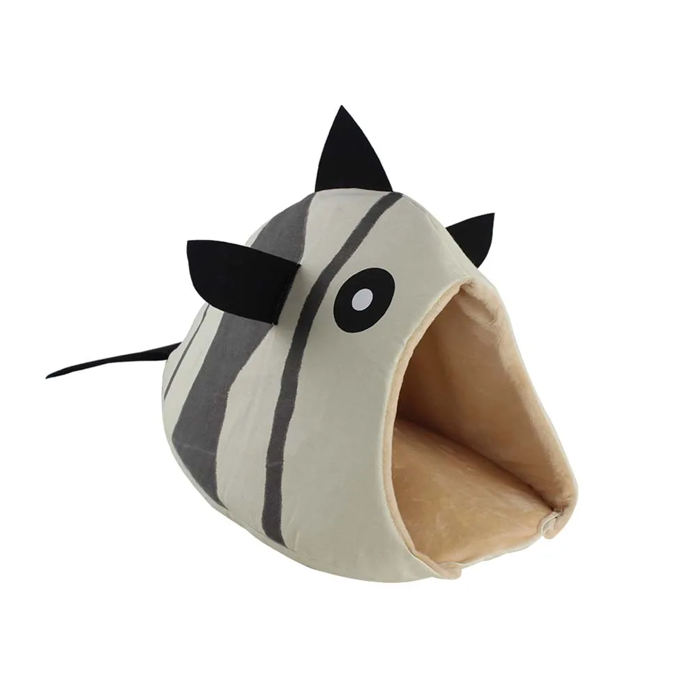 

Pretty Foldable Cat Nest Felt Fish Shaped Small Dog Bed House Winter Warm Puppy Cave Sleeping Bag Kennel Hogard JY16