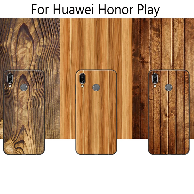 2 шт. чехлы для телефонов с текстурой древесины Huawei Honor Play мягкая задняя крышка