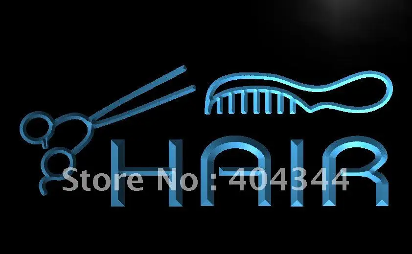 LB458- Hair Cut Salon Comb Scissor LED Neon Light Sign home decor crafts | Дом и сад