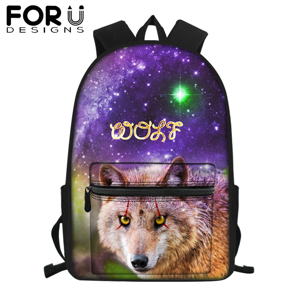 FORUDESIGNS/Симпатичные кошки и собаки печать школьная сумка для девочек и мальчиков студентов красочный рюкзак для Galaxy Подростковая сумка рюкзак mochila