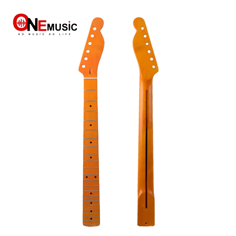 

Deep Yellow Gloss Maple Guitar Neck Fingerboard with Back Strip for FD TL Electric Guitar Replacement