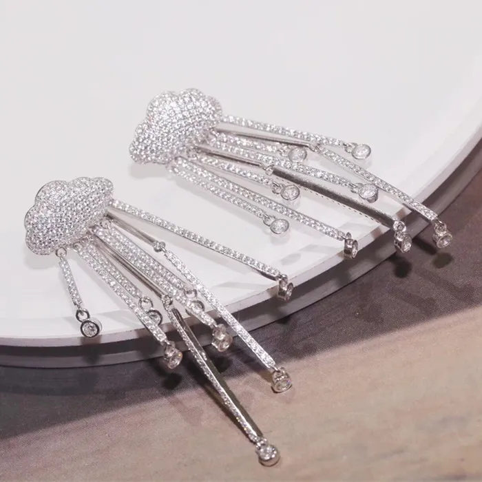 

Designer Fashion 925 Sterling Silver Jewelry 3A Cubic Zirconia Party Earring
