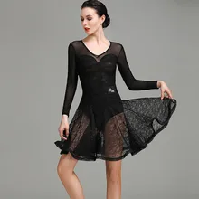 blue lace women latin dress modern dance costumes latin salsa dress fringe latin dance competition costumes tango dress rumba