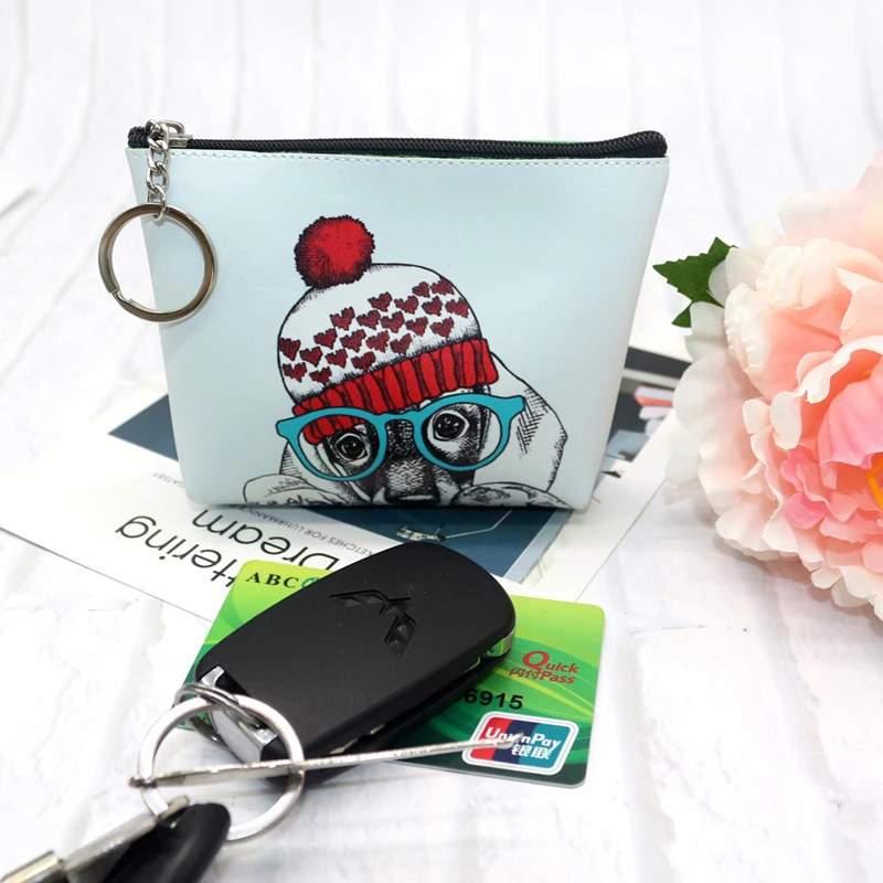 Youda мультфильм собака мешочек для ключей сумка Pu материал кошельки для монет женские маленькие мелкие Деньги сумки карманные Кошельки Мини сумка - Цвет: 5