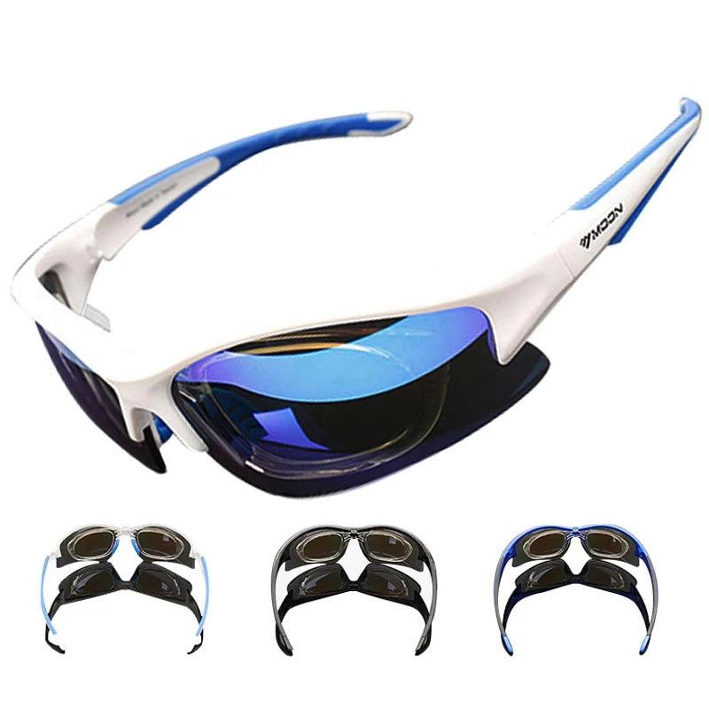 Поляризационные солнцезащитные очки для велоспорта, для спорта на открытом воздухе, велосипедные очки, очки для велоспорта, солнцезащитные очки, 5 линз, 3 цвета