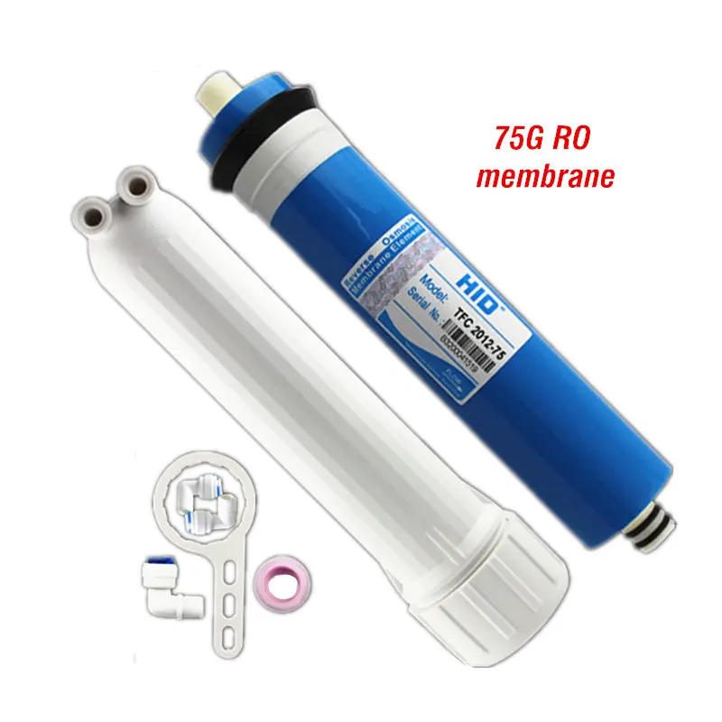 

75G RO Membrane With Membrane Shell Water Filter Housing Free Quick Connector& RO Wrench For Reverse Osmosis Water Purifie
