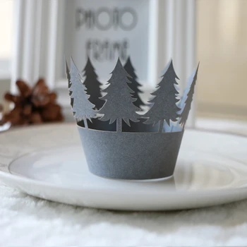 

50sets Christmas pearl paper cupcake wrappers cake cups picks toppers baby shower girl kids birthday party supplies decoration