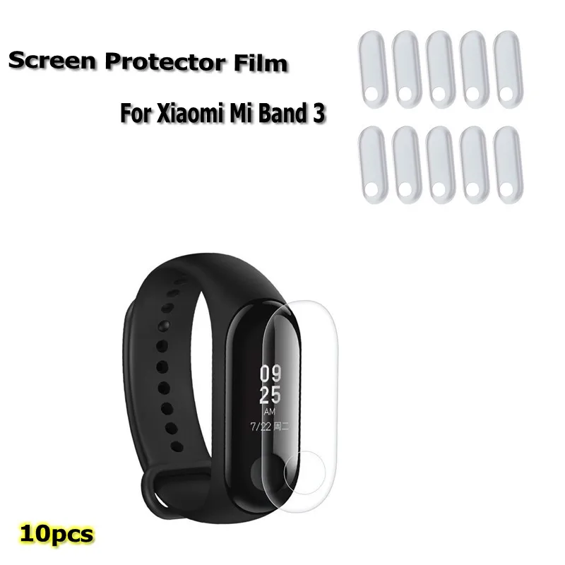 

10Pcs Screen Protector Film For Xiaomi Mi Band 3 Smart Wristband Bracelet Full Cover Protective Films Not Tempered Glass