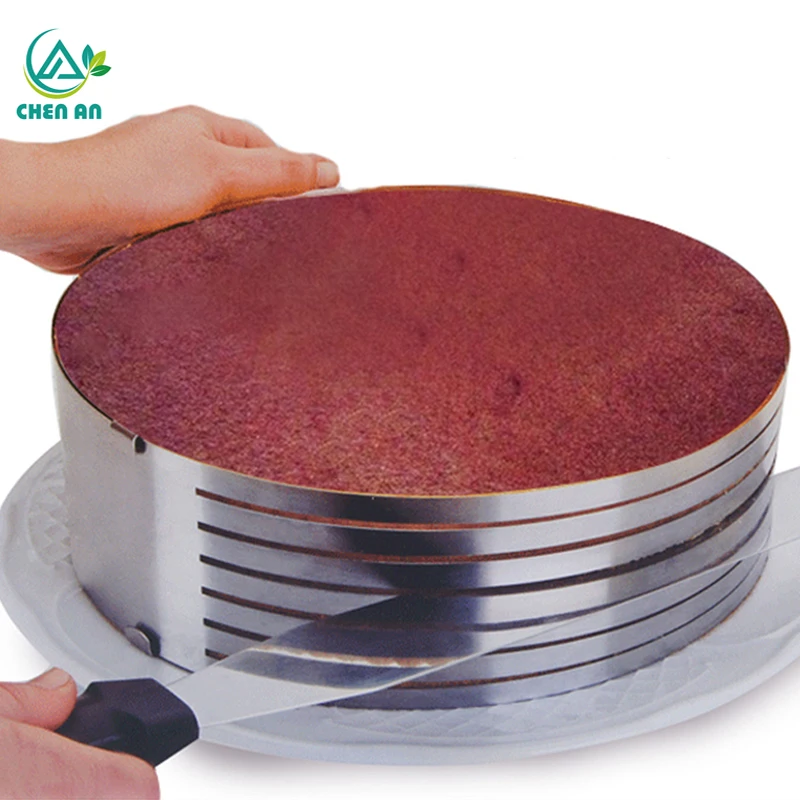 

Stainless Steel Adjustable Layer Cake Slicer Kit Mousse Mould Slicing Setting Ring DIY Bakeware Tools cake tools