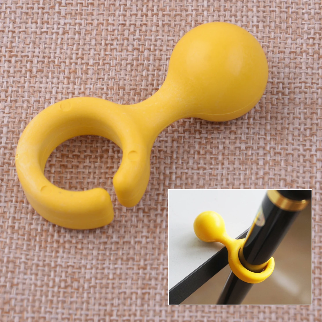 

Yellow Portable Umbrella Holder Easy-to-Use Clip On Desk Table Rest Walking Stick Cane Rack