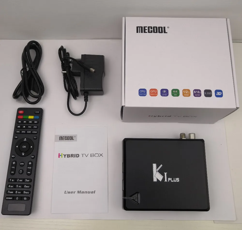 KI plus s2 t2 DVB 2в1 K1 DVB-S2 DVB-T2 tv box androidOS amlogic s905D 1g 8g 4k поддерживает CCCAM ip-телевидение арабское, Европа, Бразилия, Шведский
