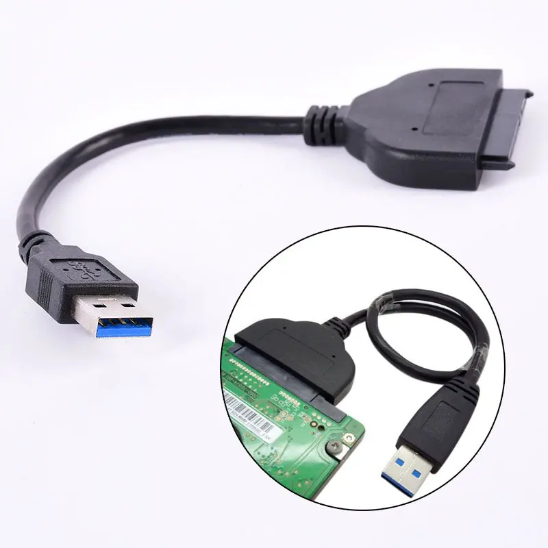 

New USB 3.0 To SATA 22 Pin 2.5 Inch Hard Disk Driver SSD Adapter Cable Newest